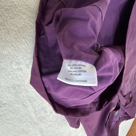 Eileen Fisher Womens Purple Cotton Funnel Neck Vest Small Lightweight Pockets - Picture 5 of 8